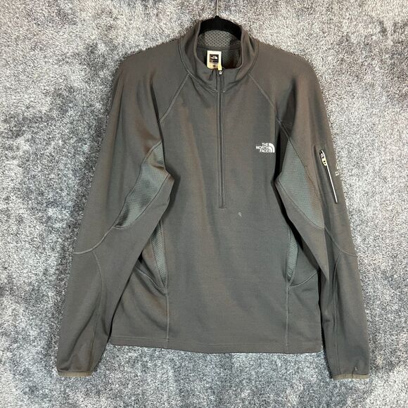 The North Face Flight Series 1/4 Zip Mens Medium Gray Outdoors Pullover Sweater - Picture 1 of 10